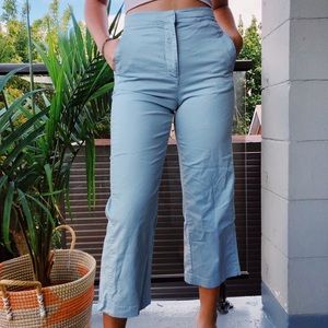 Blue Babaton Cropped Trousers